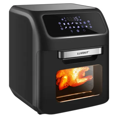Produktbild von LLIVEKIT Heißluftfritteuse Heißluft-Backofen 12L 1800W mit Digitalem LED-Display,Obst Dehydrator, Barbecue