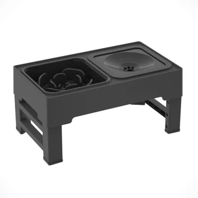Imagen del producto de Comedero para mascotas, plato plegable para perros, comedero de viaje, color