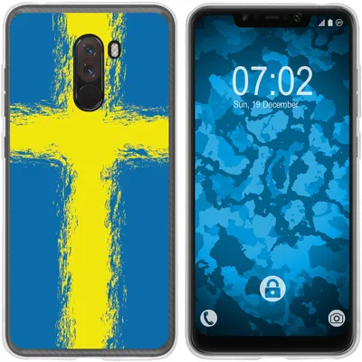 Produktbild von PhoneNatic Case kompatibel mit Xiaomi Pocophone F1 Silikon-Hülle WM Schweden M12