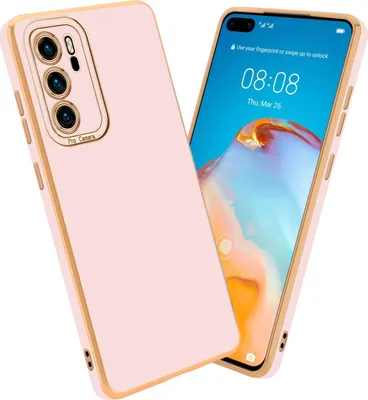 Produktbild von Cadorabo Hülle für Huawei P40 Schutz Hülle in Rosa Etui Handyhülle Cover Case TPU Kameraschutz