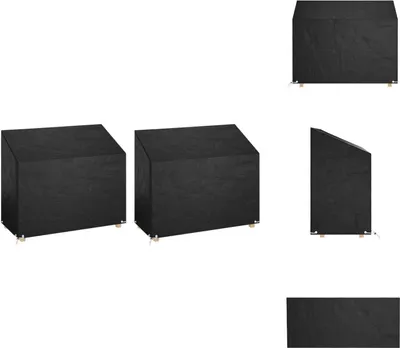 Obrázok produktu pre vidaXL Kryty na záhradné lavice 2 ks 8 očiek 160x70x70/88 cm - Ochranné kryty na záhradný nábytok