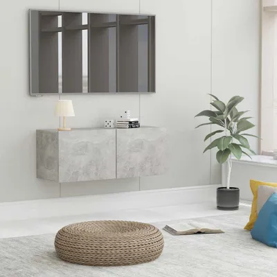 Obrázok produktu pre vidaXL TV skrinka betónová sivá 80x30x30 cm odvodený drevený výrobok
