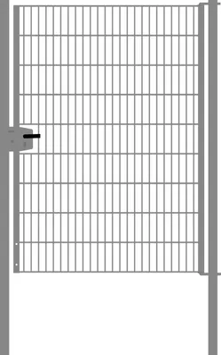 Produktbild von Drahtgittertor 1-flügelig, Durchgangslichte: 134 cm, Gesamtbreite inkl. Pfosten: 146 cm - Ausführung: verzinkt, Höhe: 183 cm