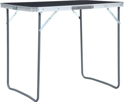Obrázek produktu pro Skládací kempingový stůl s kovovým rámem 80 x 60 cm