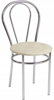 Obrázek produktu pro Jídelní kovová židle HERDEP - béžová / chrom