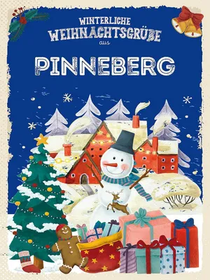Produktbild von vianmo Holzschild 40x30 cm Weihnachtsgrüße PINNEBERG