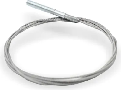 Produktbild von Drahtseil Ø 1,5 mm, 7x7, sechskant-verpresstes Gewindeterminal M6 x 30 mm / 55 mm, Stahl verzinkt | Länge 1500 mm