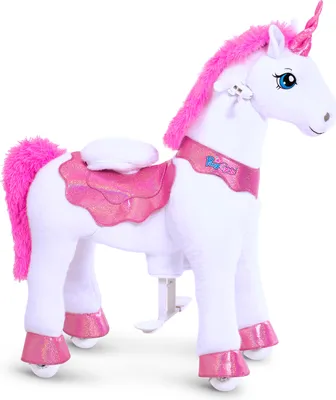 Produktbild von PonyCycle Modell E Reitpferd auf Rollen Reit Einhorn Pferd Reiten Spielzeug - E412