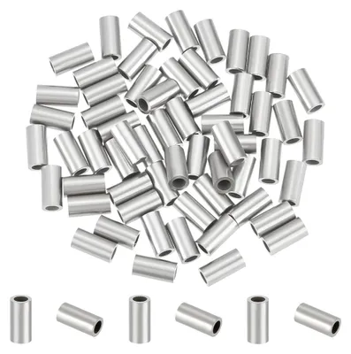 60 Stück Edelstahl-Röhrenperlen 6 mm für DIY-Schmuck