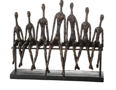 Produktbild von Casablanca by Gilde Dekofigur Skulptur Community bronzefarben H. 35 cm,59592