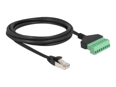 Image de DELOCK RJ45 Kabel Cat.6 Stecker zu Terminalblock Adapter 2 m