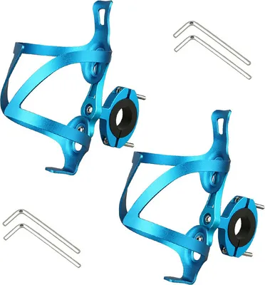 Image de lot de 2 porte-bidons Bike en alliage d'aluminium MTB vélo de course cages à eau avec collier de serrage pour le cyclisme, rouge