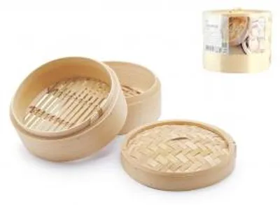 Immagine prodotto di H&H Cestello 2 Livelli Orientale Cottura Vapore In Bamboo Cm13,5