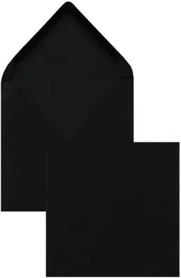 Produktbild von Briefumschläge 164x164mm 100g/qm gummiert VE=100 Stück schwarz