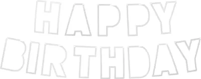 Produktbild von Oblique Unique Happy Birthday Girlande Banner Geburtstag Kindergeburtstag Party Feier Deko mit Glitzereffekt - silber