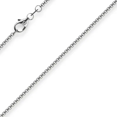 Produktbild von 1,5mm Venezianerkette 750 Gold Weißgold Kette Collier Halskette rund 40cm