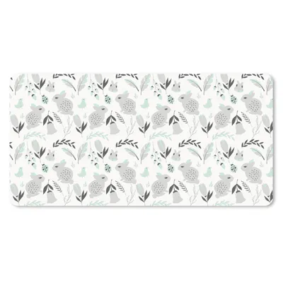 Produktbild von MuchoWow® Mauspad Mousepad Kaninchen - Muster - Frühling 60x30 cm - Mousepads - Maus Mat - Pad - Mausunterlage - Nachhaltig