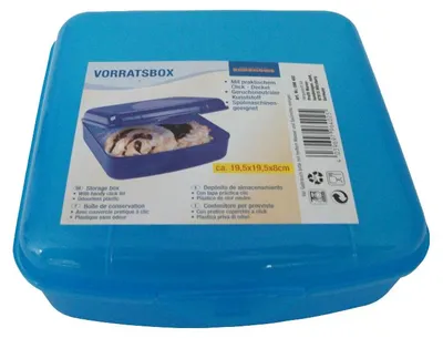 Produktbild von Vorratsbox 19x19x8 cm EUROHOME® – aus Kunststoff, 19,5x19,5x8cm – perfekte Begleiter, ob im Büro oder unterwegs