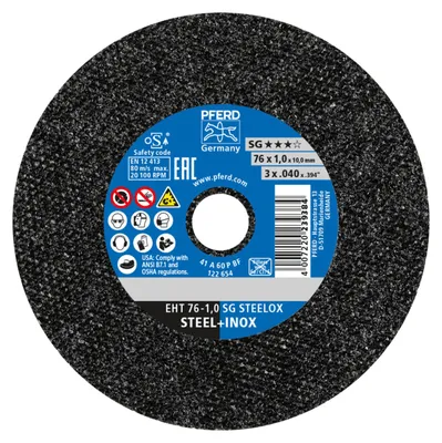 Zdjęcie produktu dla PFERD Cut-off wheels for straight grinders metric SG STEELOX, 7,6 cm, 50 szt.