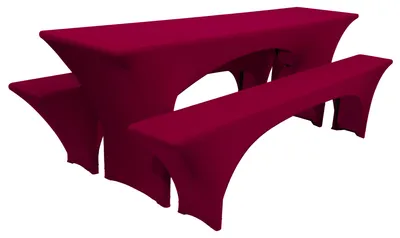 Immagine prodotto di Beautissu Set di 3 coprimaterassi elasticizzati Victoria, 220x70 cm, bordeaux