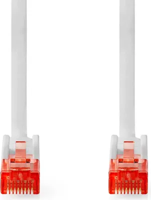 Produktbild von Nedis CAT6-Netzwerkkabel - RJ45 Stecker - RJ45 Stecker - U/UTP - 0.25 m - Rund - PVC - Weiss - Label