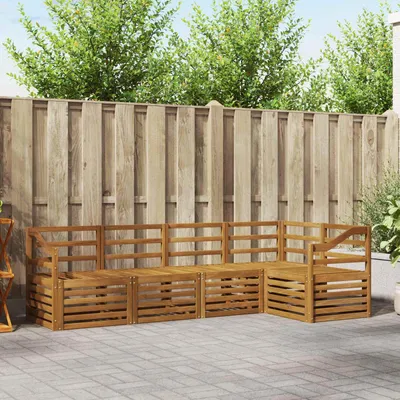 Produktbild von "Neues Produkt" Sofagarnituren - CLORIS - Terrassen-Sofa - 5 pcs - Natur Massivholz Akazie - Modern Gartensofas V1937