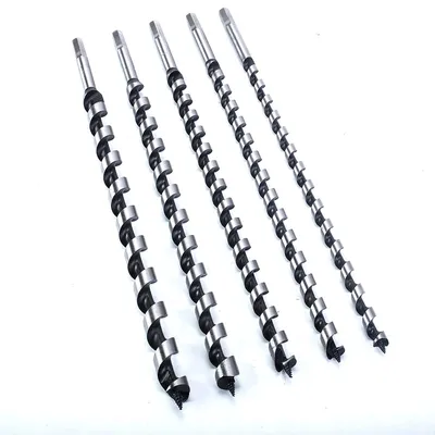 Produktbild von Schlangenbohrer Holzbohrer Set 460mm extra lange 5-Teilig in Holzbox Holzbohrer Balkenbohrer Spiralbohrer Bohrerset 12mm 14mm 16mm 18mm 20mm