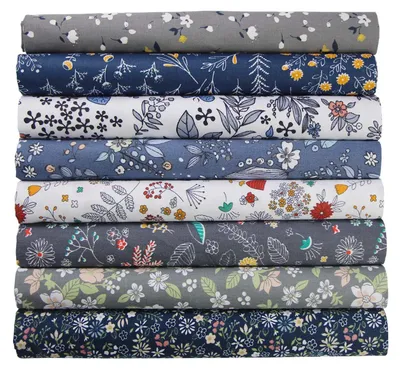 Obrázok produktu pre Stofmonster – 100% bavlna – Látka na patchwork – Štvorec, 50 x 50 cm – 8 kusov – Ručne vyrobené – Ideálne na kreatívne projekty