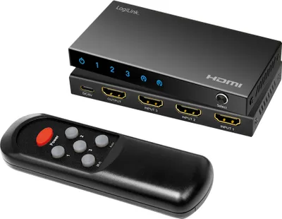 Produktbild von LogiLink 4K/60Hz HDMI Switch 3-fach schwarz