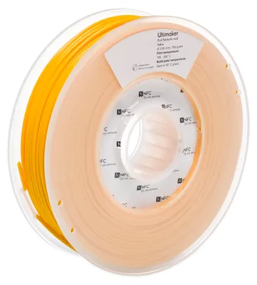Image de ULTIMAKER B.V. Ultimaker PLA - M0751 Jaune 750 - 211399 Filament PLA 2,85 mm Jaune 750 g