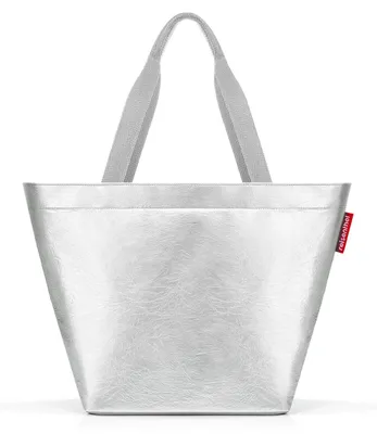 Produktbild von reisenthel shopper M, Einkaufstasche, Tragetasche, Tasche, Silver Crackle, 15 L, ZS7088