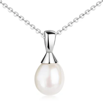 Produktbild von MATERIA by Matthias Wagner echte Perle Anhänger 925 Sterling Silber wahlweise mit Halskette KA-517