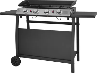 Image de Plancha au gaz VALENCIA - 4 brûleurs 10kW + chariot