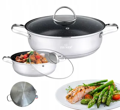Produktbild von Zilner Topf mit Deckel 28cm 6,5L Induktion Antihaftbeschichtung