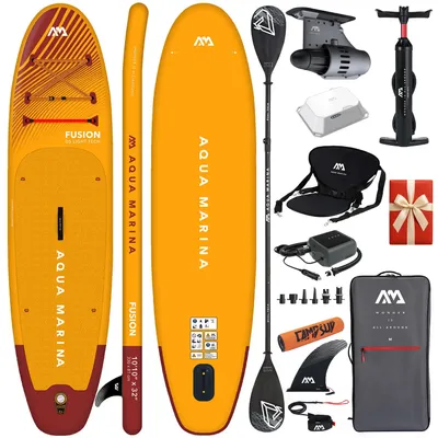 Produktbild von Aufblasbares SUP Set Aqua Marina Fusion 330 cm mit Motor BlueDrive S + SUPER COMBO + Geschenk