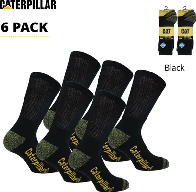 Immagine prodotto di Caterpillar 6 paia di calze / calze da lavoro Migliore circolazione cotone Nero39-42