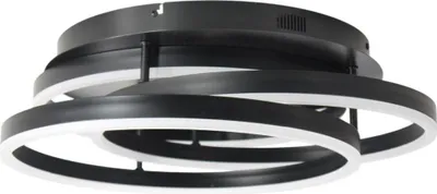 Produktbild von Moderne LED Dekenleuchte Alwa schwarz D:50cm