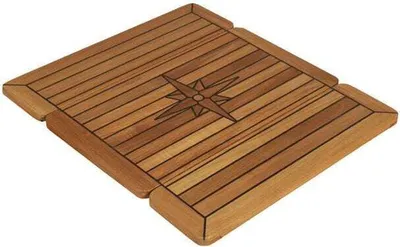Zdjęcie produktu dla Talamex Teak Tabletop Wing Caulked 60cm Stolik kokpitowy, fotel jachtowy