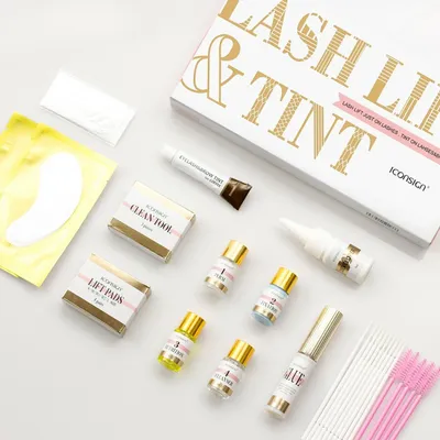 Immagine prodotto di Set per il sollevamento delle ciglia Kit per la laminazione delle ciglia con colore per le sopracciglia 33 pezzi, tonalità: nero