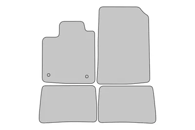 Produktbild von Exclusive Design Fußmatten passend für Renault Twingo 2 Typ N ab Bj. 2007-2012, Naht:Silber. Deluxe Velours
