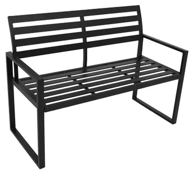 Produktbild von 3-Sitzer-Gartenbank 122 x 87 x 59 cm Aluminium Schwarz
