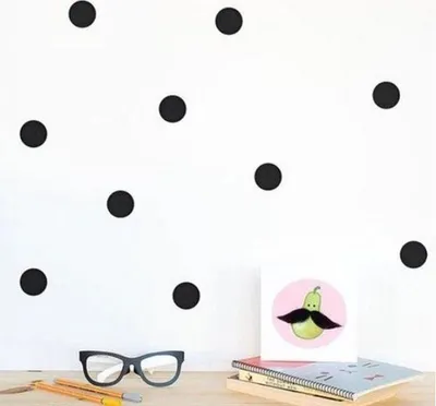 Immagine prodotto di Adesivi per pareti - Punti - Cerchi - Decorazioni per pareti - Universali - Diametro 5 cm - 20 pezzi - Neri