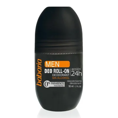 Image de Babaria Men Déodorant à bille sans alcool 24H Action 50Ml