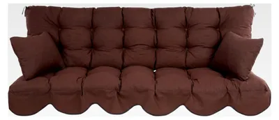 Produktbild von Hollywoodschaukel Auflage 180x50 cm mit Sitzpolster, Rückenlehne, 2 Seitenkissen und Befestigungsschnüren