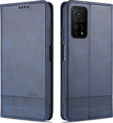 Produktbild von LaimTop LederHülle für Xiaomi Mi 10T Pro, Klapphüllen Brieftasche Magnetverschluss Ständer Schutzhülle für Xiaomi Mi 10T / Mi 10T Pro Blau