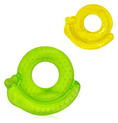 Produktbild von Baby Care Beißring Schnecke Kühlring Zahnhilfe mit Wasser gefüllt ab 3 Monate grün