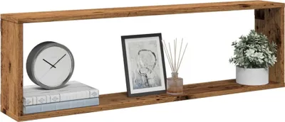 Produktbild von "im Angebot" Würfel-Wandregale 2 Stk. Altholz-Optik 100x15x30 Holzwerkstoff - Wandregale CC24261