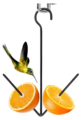 Produktbild von Kolibri-Futterspender aus Metall mit wetterfester Bauweise für Garten, Terrasse und Balkon, geeignet für Spatzen und Kanarienvögel