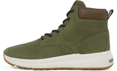 Produktbild von Tommy Hilfiger Herren Low Boot Stiefel Light Hybrid aus Leder, Grün (Army Green)