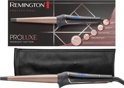 Produktbild von Remington PROLUXE MIDNIGHT EDITION, Lockenstab, Warm, Kegelförmig, trockenes Haar, 120 °C, 210 °C